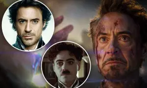 Robert Downey Jr. i hans ikoniska roller, från Sherlock Holmes till Charlie Chaplin och Iron Man. En hyllning till filmer med Robert Downey Jr.