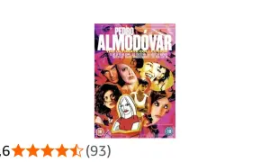 Samling av filmer med Pedro Almodóvar, "The Ultimate Collection", med ansiktena från hans filmer.