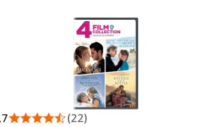 Fyra filmer med Nicholas Sparks: The Lucky One, Nights in Rodanthe, The Notebook och Message in a Bottle.